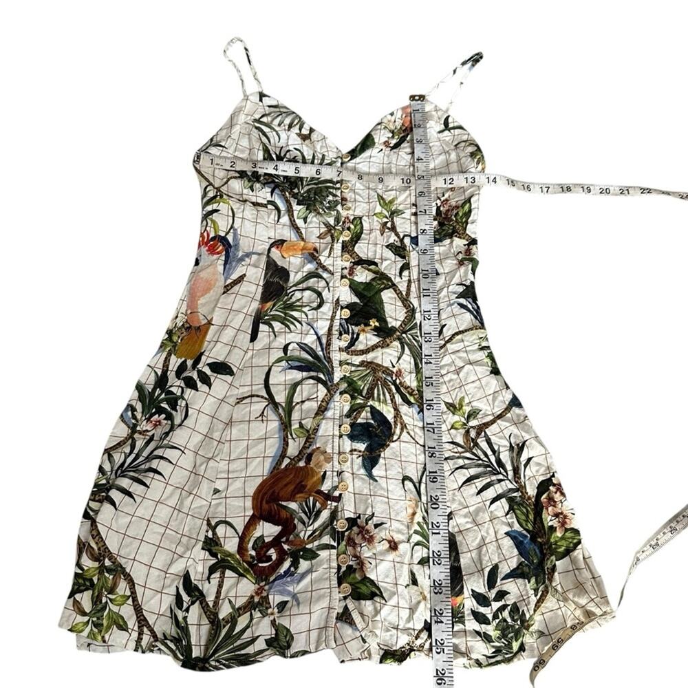 Farm Rio Button Front Wildlife Camisole Dress Size Small - Picture 5 of 9